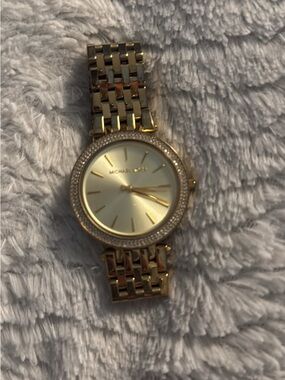 MICHAEL KORS Gold-Tone Crystal Bezel Women's Watch MK 3191